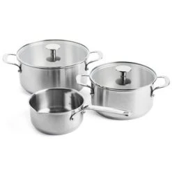 KitchenAid Grydesæt 3 Dele, Rustfrit Stål