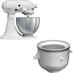KitchenAid Classic Røremaskine (Hvid) + Skål Til Islavning