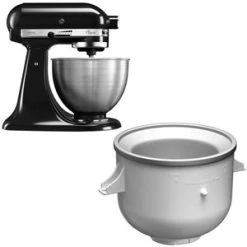 KitchenAid Classic Røremaskine (Sort) + Ismaskine