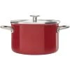 KitchenAid Cookware Collection Gryde M/låg 20 Cm, Rød -KitchenAid Shop kitchenaid cookware collection gryde m laag 20 cm sort cc003267 001 44340 1